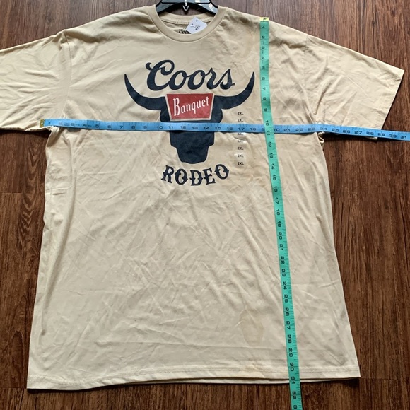 Coors Brewing Rodeo Graphic T-Shirt Beige Men’s 2XL NWT - Picture 2 of 6